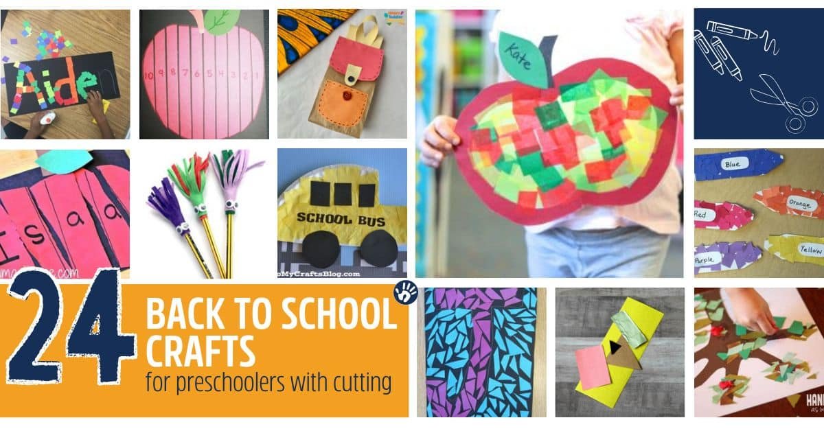 24 Back to School Crafts for Preschoolers: Emphasis on Scissor Skills