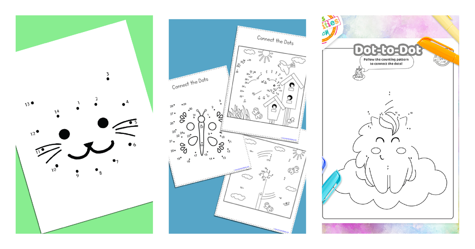 Connect The Dot Printables For Kindergarten