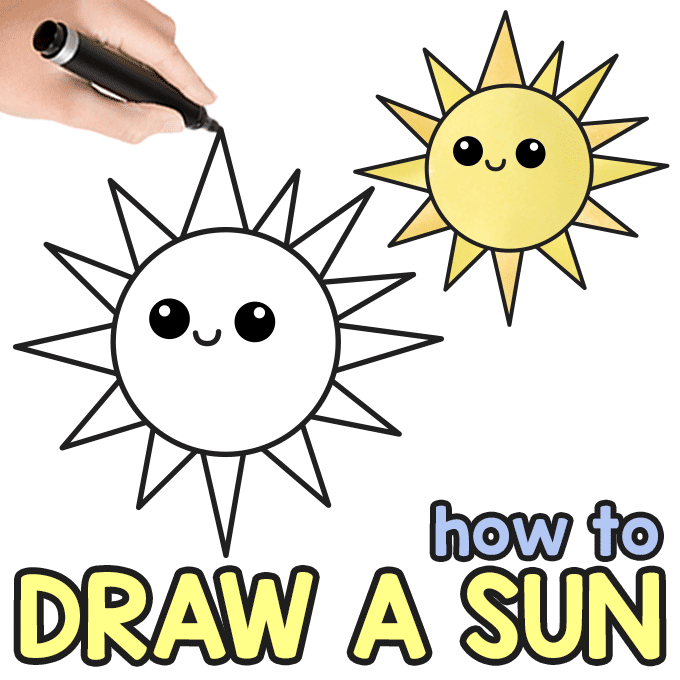 How to Draw the Sun – Step by Step Drawing Tutorial