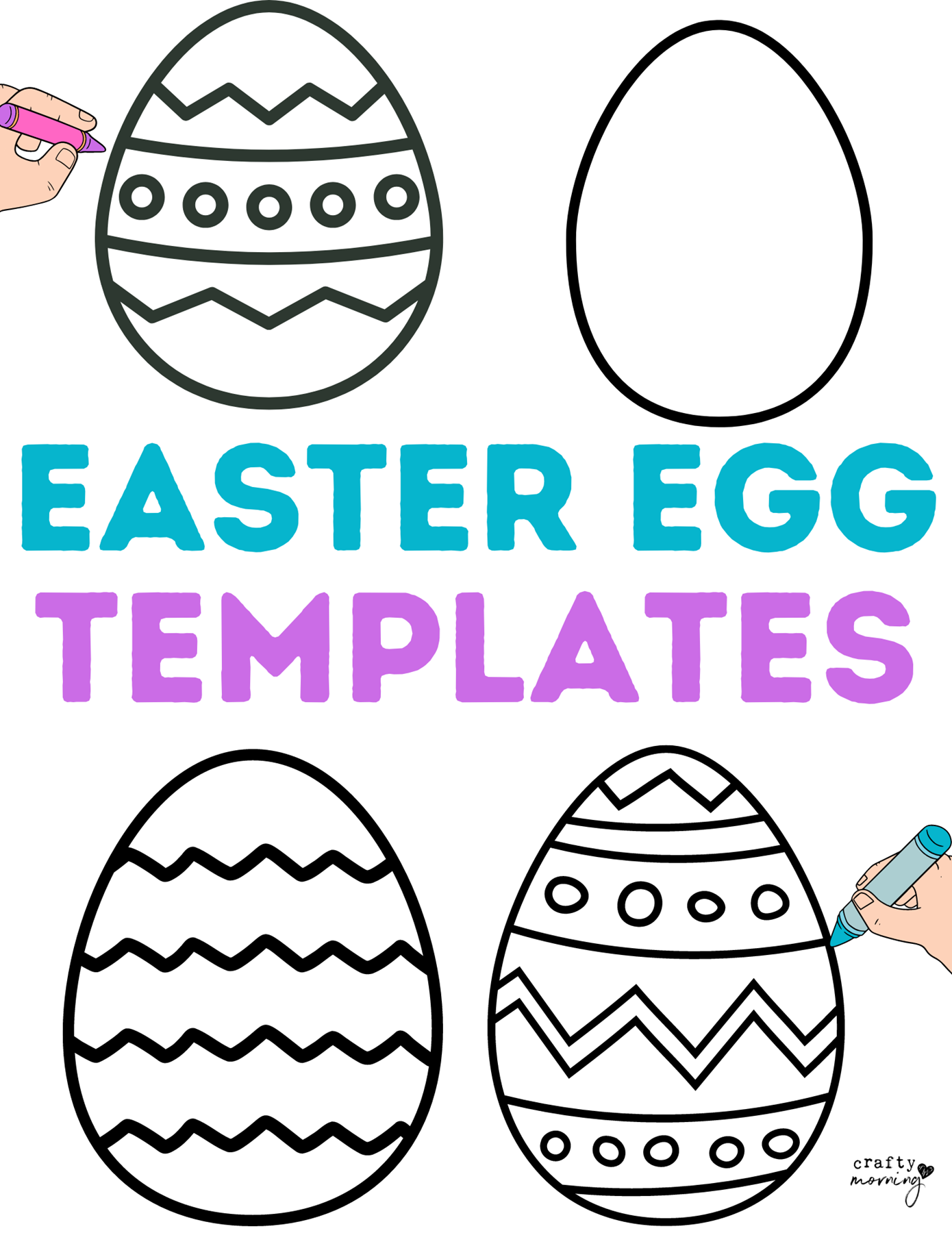 Easter Egg Template to Print