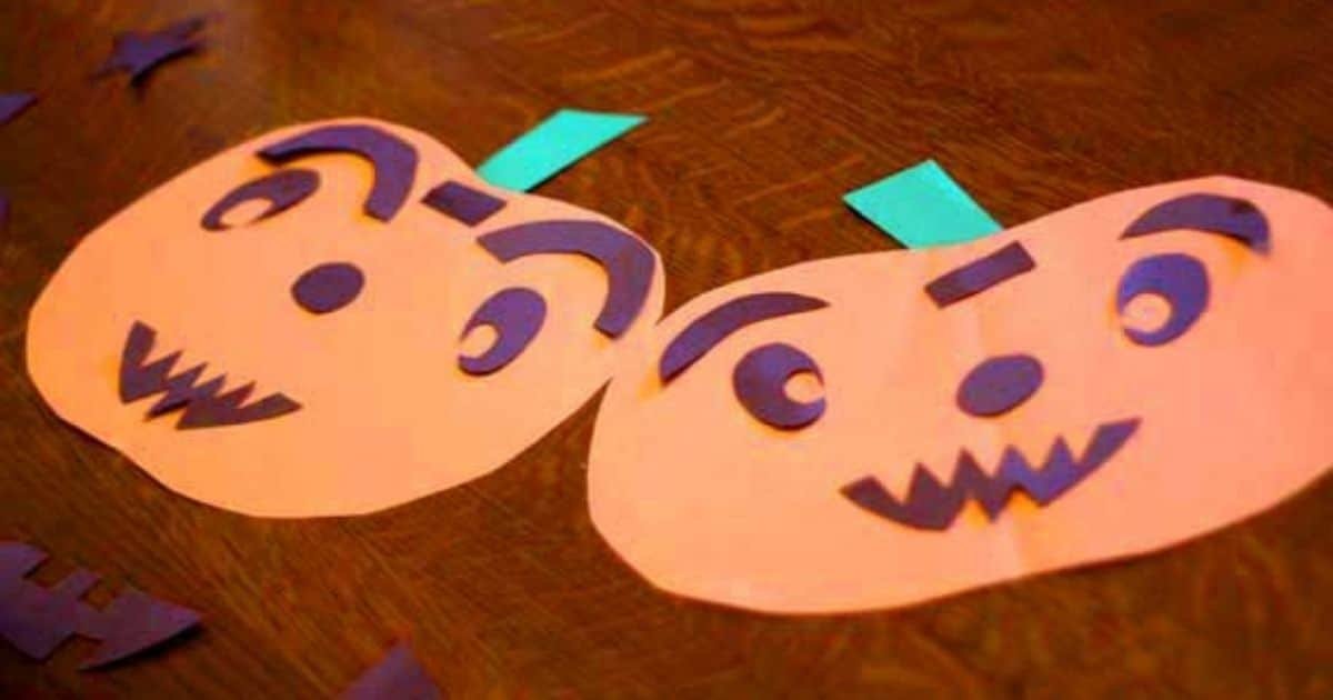 Pumpkin Face Shapes Match Up Activity for Halloween Fun