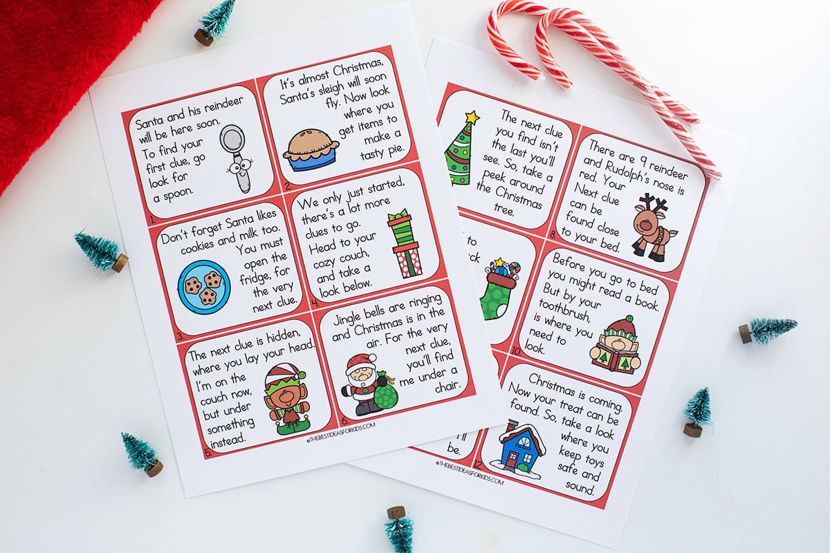 Christmas Scavenger Hunt (Free Printables)