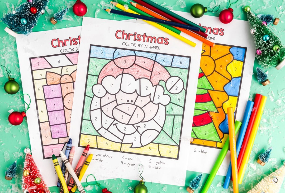 Christmas Color by Number (FREE Printables)