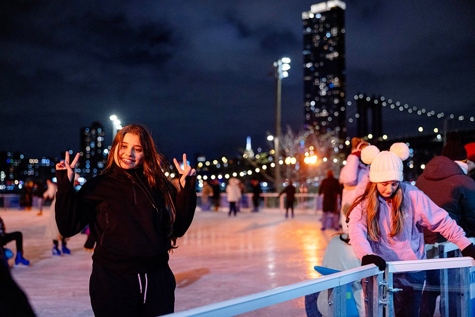 Ice Skate Under the Brooklyn Bridge at the Newly-Opened Roebling Rink