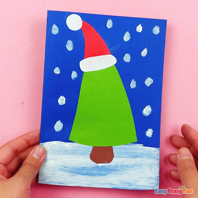 Paper Christmas Tree Card – Easy Peasy and Fun