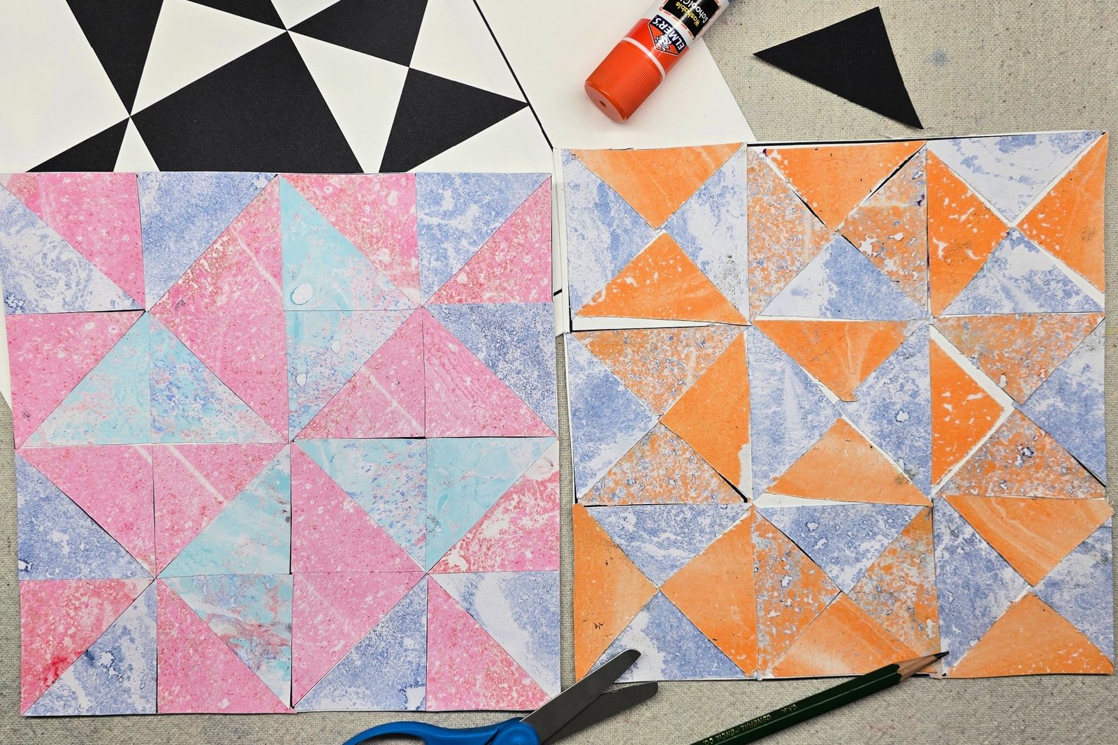 Scrap Paper Quilt Square Art Project for Kids • Kids Activities Blog