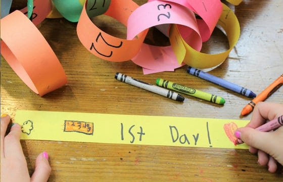 Back-to-School Paper Chain Countdown Calendar