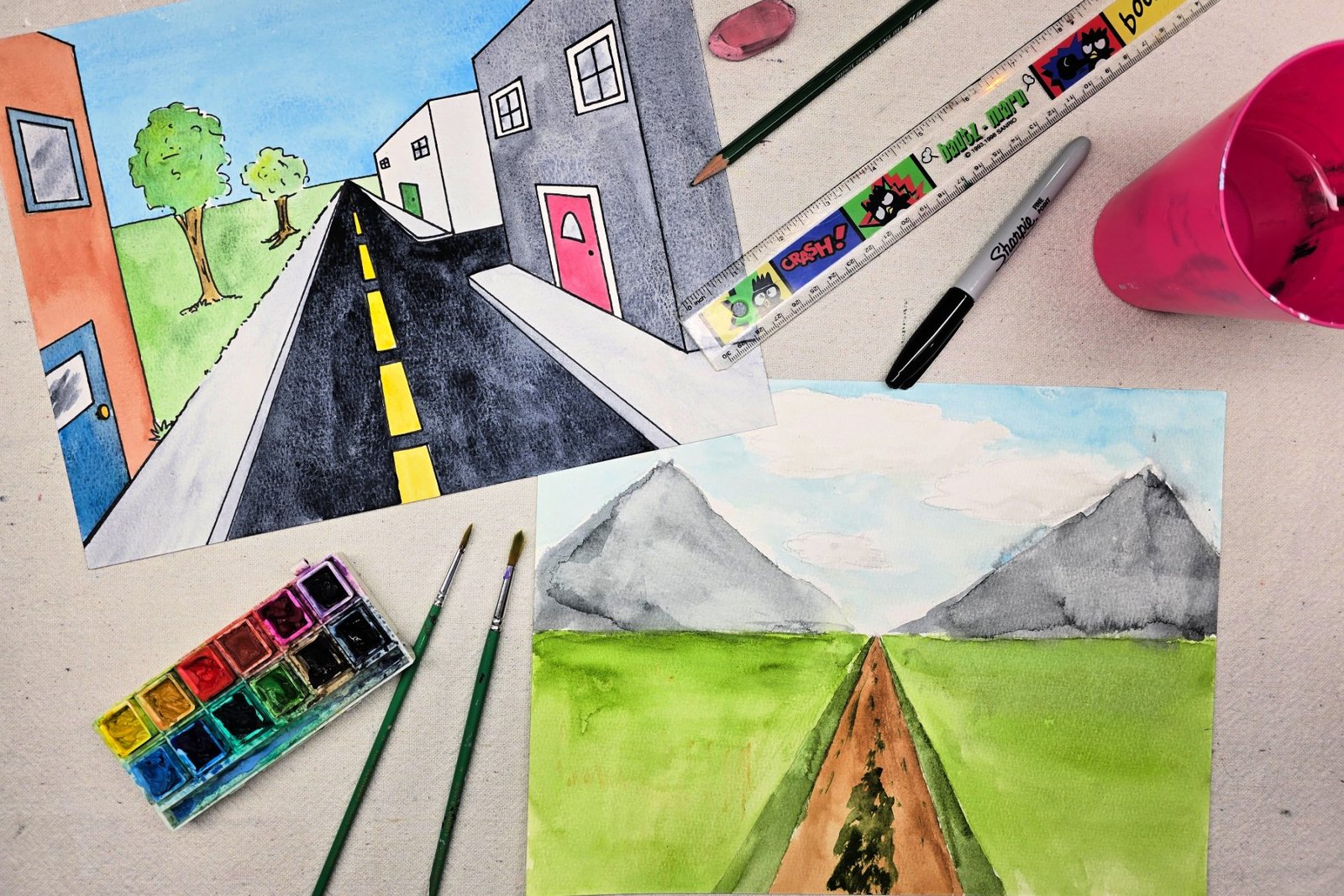 One Point Perspective Art Project for Kids • Kids Activities Blog